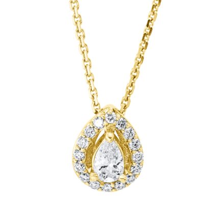 Collier Gelbgold 18kt 0,32 Diamantschmuck mit 17 Diamanten - 4M707