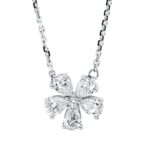 Collier Weißgold 18kt 0,52 Diamantschmuck mit 10 Diamanten - 4M736