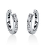 Creolen Weißgold 18kt 0,24 Diamantschmuck mit 20 Diamanten - 2F621