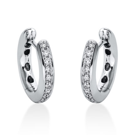 Creolen Weißgold 18kt 0,24 Diamantschmuck mit 20 Diamanten - 2F621