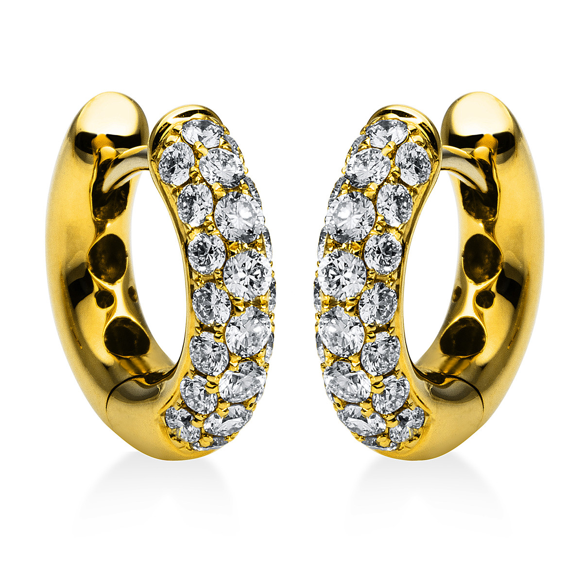 2F624G Creolen Gelbgold 18kt 0,58 Diamantschmuck mit 44 Diamanten - 2F624 – Bild 1