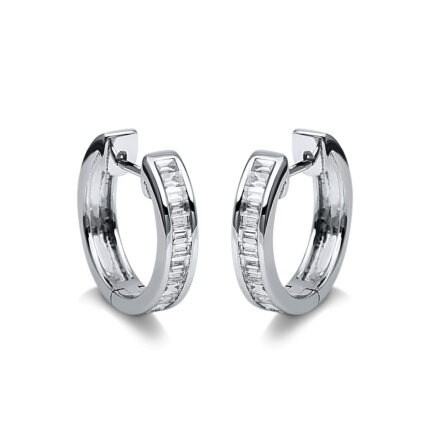 Creolen Weißgold 18kt 0,65 Diamantschmuck mit 32 Diamanten - 2G777