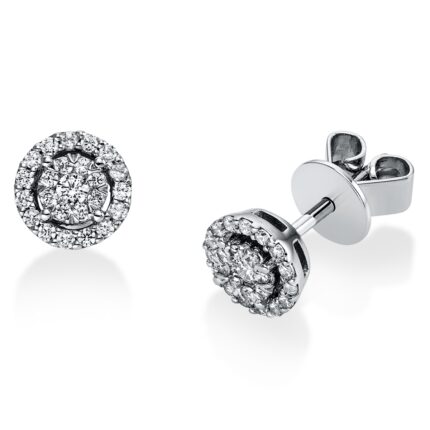 Ohrstecker Weißgold 18kt 0,26 Diamantschmuck mit 48 Diamanten - 2H056