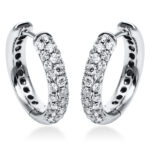 Creolen Weißgold 18kt 0,52 Diamantschmuck mit 56 Diamanten - 2H306