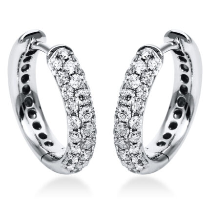 Creolen Weißgold 18kt 0,52 Diamantschmuck mit 56 Diamanten - 2H306