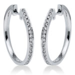 Creolen Weißgold 18kt 0,25 Diamantschmuck mit 40 Diamanten - 2I363