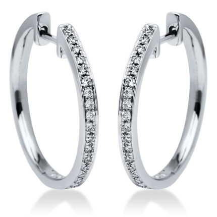 Creolen Weißgold 18kt 0,25 Diamantschmuck mit 40 Diamanten - 2I363