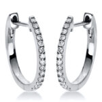 Creolen Weißgold 18kt 0,14 Diamantschmuck mit 28 Diamanten - 2I544