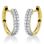 Creolen Gelbgold 18kt 0,27 Diamantschmuck mit 40 Diamanten - 2M486