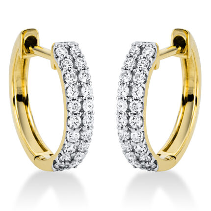 Creolen Gelbgold 18kt 0,27 Diamantschmuck mit 40 Diamanten - 2M486