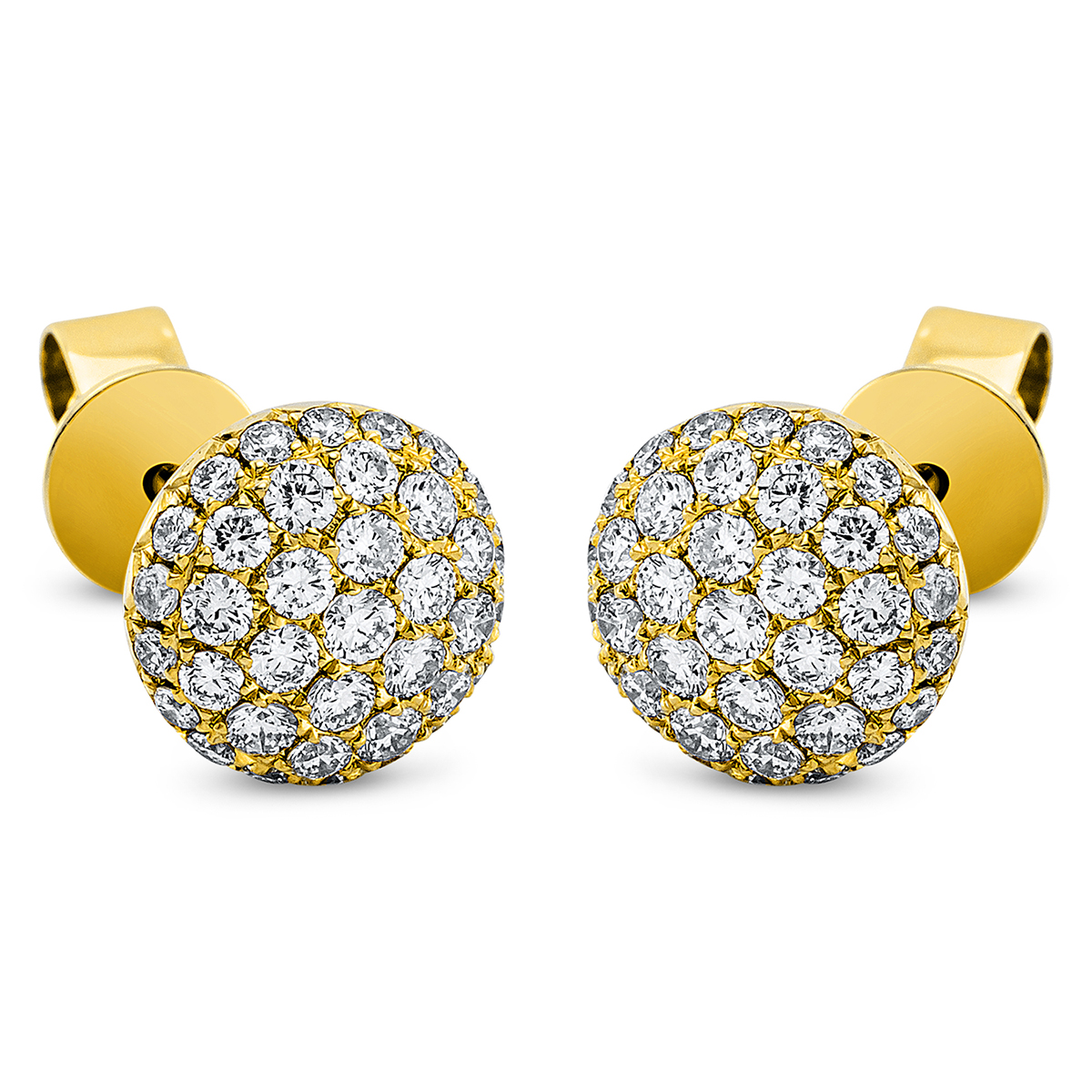 2O815G Ohrstecker Gelbgold 18kt 0,73 Diamantschmuck mit 74 Diamanten - 2O815 – Bild 1