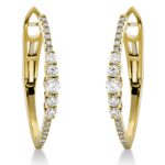 Creolen Gelbgold 18kt 0,51 Diamantschmuck mit 38 Diamanten - 2P640