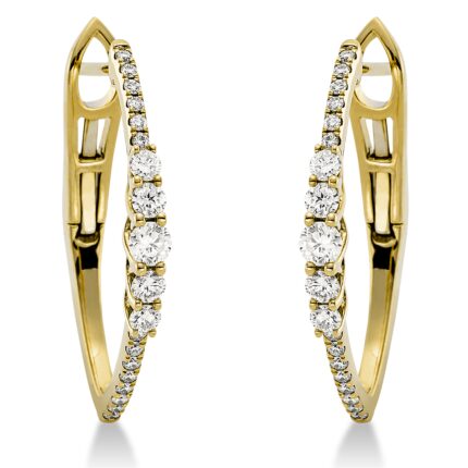 Creolen Gelbgold 18kt 0,51 Diamantschmuck mit 38 Diamanten - 2P640