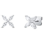 Ohrstecker Weißgold 18kt 0,36 Diamantschmuck mit 8 Diamanten - 2Q044