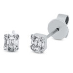 Ohrstecker Weißgold 18kt 0,20 Diamantschmuck mit 18 Diamanten - 2Q172