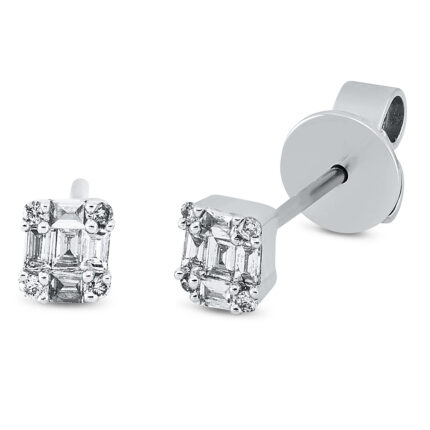 Ohrstecker Weißgold 18kt 0,20 Diamantschmuck mit 18 Diamanten - 2Q172