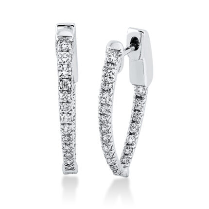 Creolen Weißgold 18kt 0,54 Diamantschmuck mit 40 Diamanten - 2Q479