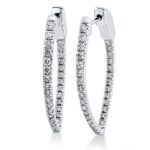 Creolen Weißgold 18kt 0,78 Diamantschmuck mit 60 Diamanten - 2Q481