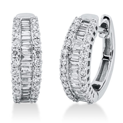 Creolen Weißgold 18kt 0,52 Diamantschmuck mit 78 Diamanten - 2Q541