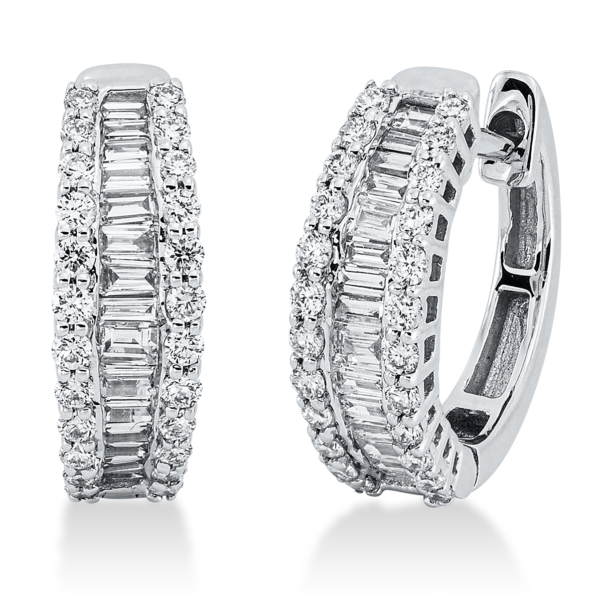 2Q541W Creolen Weißgold 18kt 0,52 Diamantschmuck mit 78 Diamanten - 2Q541 – Bild 1