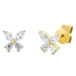 Ohrstecker Gelbgold 18kt 0,31 Diamantschmuck mit 8 Diamanten - 2R021