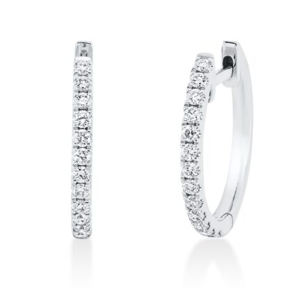 Creolen Weißgold 18kt 0,28 Diamantschmuck mit 26 Diamanten - 2S574