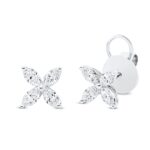 Ohrstecker Weißgold 18kt 0,75 Diamantschmuck mit 8 Diamanten - 2S608