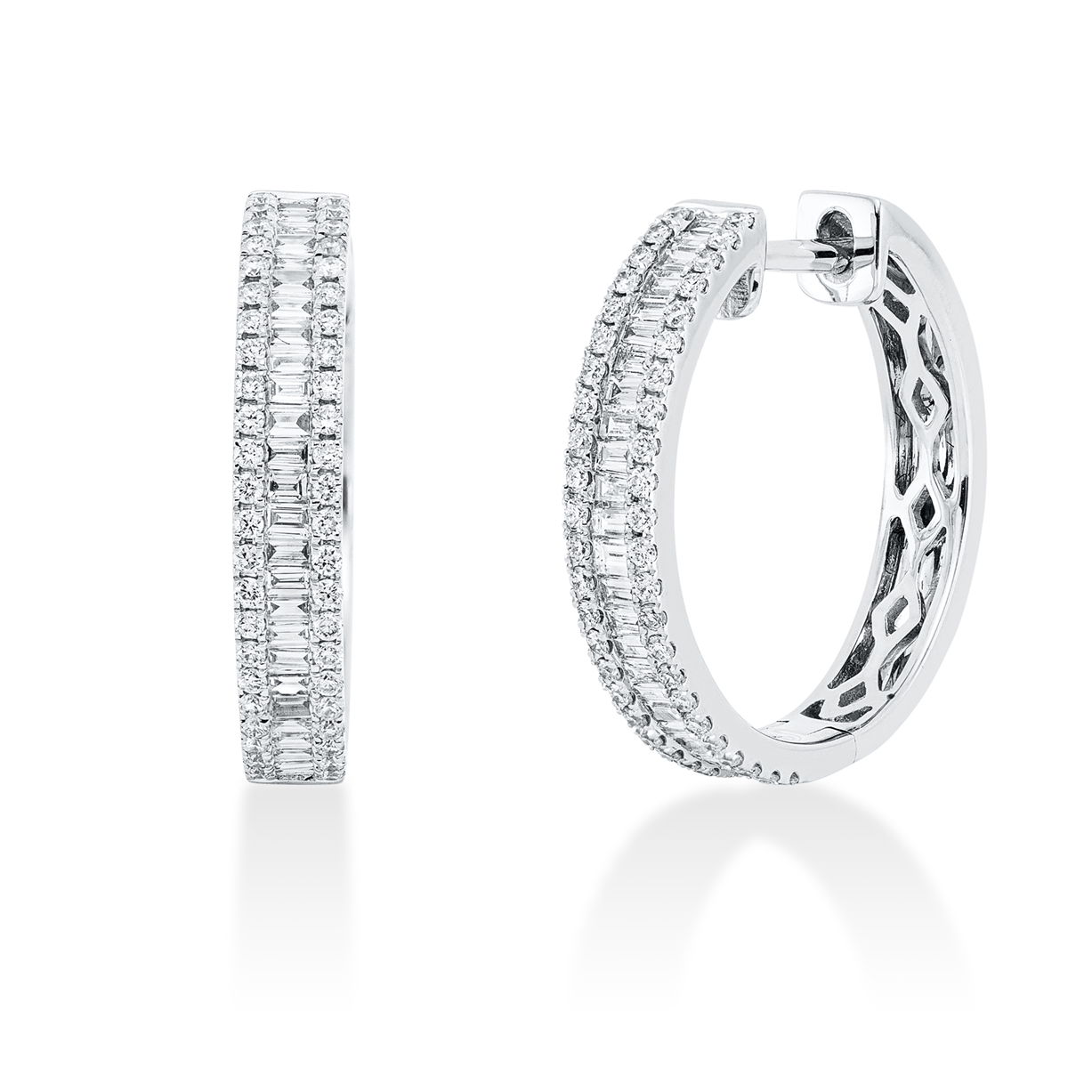 2S674W Creolen Weißgold 18kt 0,66 Diamantschmuck mit 152 Diamanten - 2S674 – Bild 1