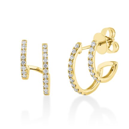 Ohrstecker Gelbgold 18kt 0,51 Diamantschmuck mit 38 Diamanten - 2S703