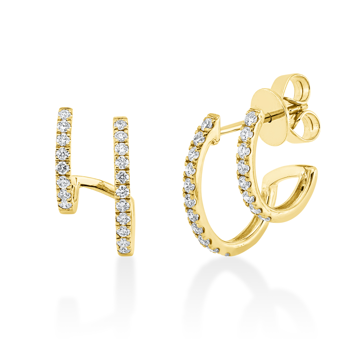 2S703G Ohrstecker Gelbgold 18kt 0,51 Diamantschmuck mit 38 Diamanten - 2S703 – Bild 1