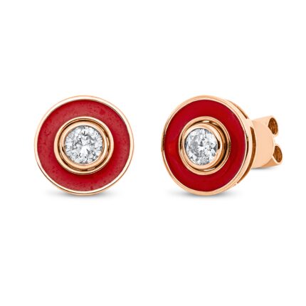 Ohrstecker Rosegold 18kt 0,38 Diamantschmuck mit 2 Diamanten - 2S770