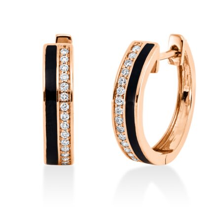 Creolen Rosegold 18kt 0,16 Diamantschmuck mit 32 Diamanten - 2S771