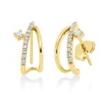 Ohrstecker Gelbgold 18kt 0,16 Diamantschmuck mit 24 Diamanten - 2S827