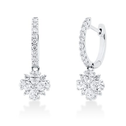 Ohrschmuck Weißgold 18kt 1,04 Diamantschmuck mit 36 Diamanten - 2S831