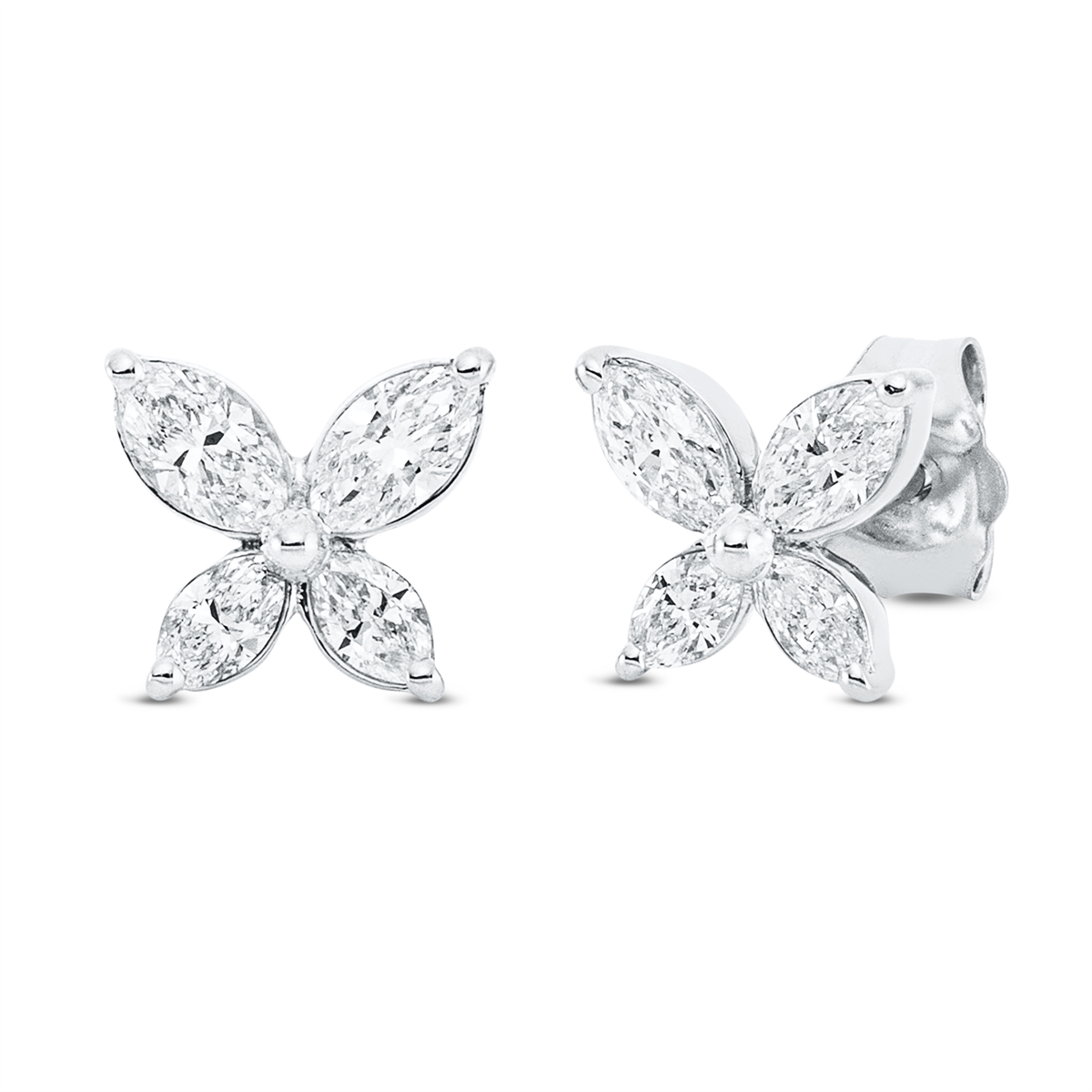 2S839W Ohrstecker Weißgold 18kt 0,60 Diamantschmuck mit 8 Diamanten - 2S839 – Bild 1