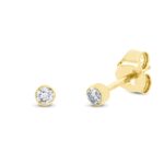 Ohrstecker Gelbgold 18kt 0,10 Diamantschmuck mit 2 Diamanten - 2S849