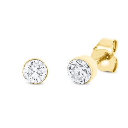 Ohrstecker Gelbgold 18kt 0,60 Diamantschmuck mit 2 Diamanten - 2S851