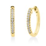 Creolen Gelbgold 18kt 0,31 Diamantschmuck mit 20 Diamanten - 2S853
