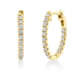 Creolen Gelbgold 18kt 0,47 Diamantschmuck mit 32 Diamanten - 2S857