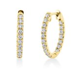 Creolen Gelbgold 18kt 0,96 Diamantschmuck mit 34 Diamanten - 2S858