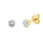 Ohrstecker Gelbgold 18kt 0,50 Diamantschmuck mit 2 Diamanten - 2S865