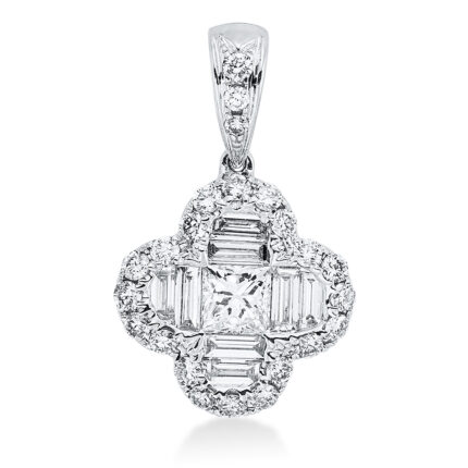 Anhänger Weißgold 18kt 0,67 Diamantschmuck mit 32 Diamanten - 3G993