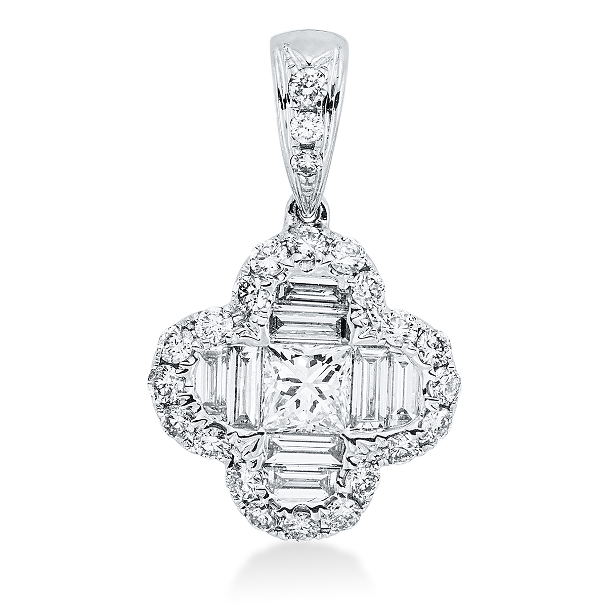 3G993W Anhänger Weißgold 18kt 0,67 Diamantschmuck mit 32 Diamanten - 3G993 – Bild 1