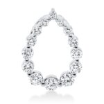 Anhänger Weißgold 18kt 0,36 Diamantschmuck mit 14 Diamanten - 3H318