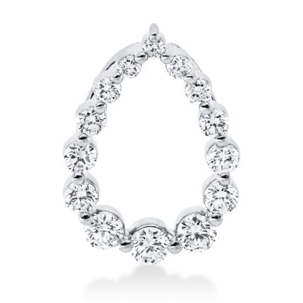 Anhänger Weißgold 18kt 0,36 Diamantschmuck mit 14 Diamanten - 3H318