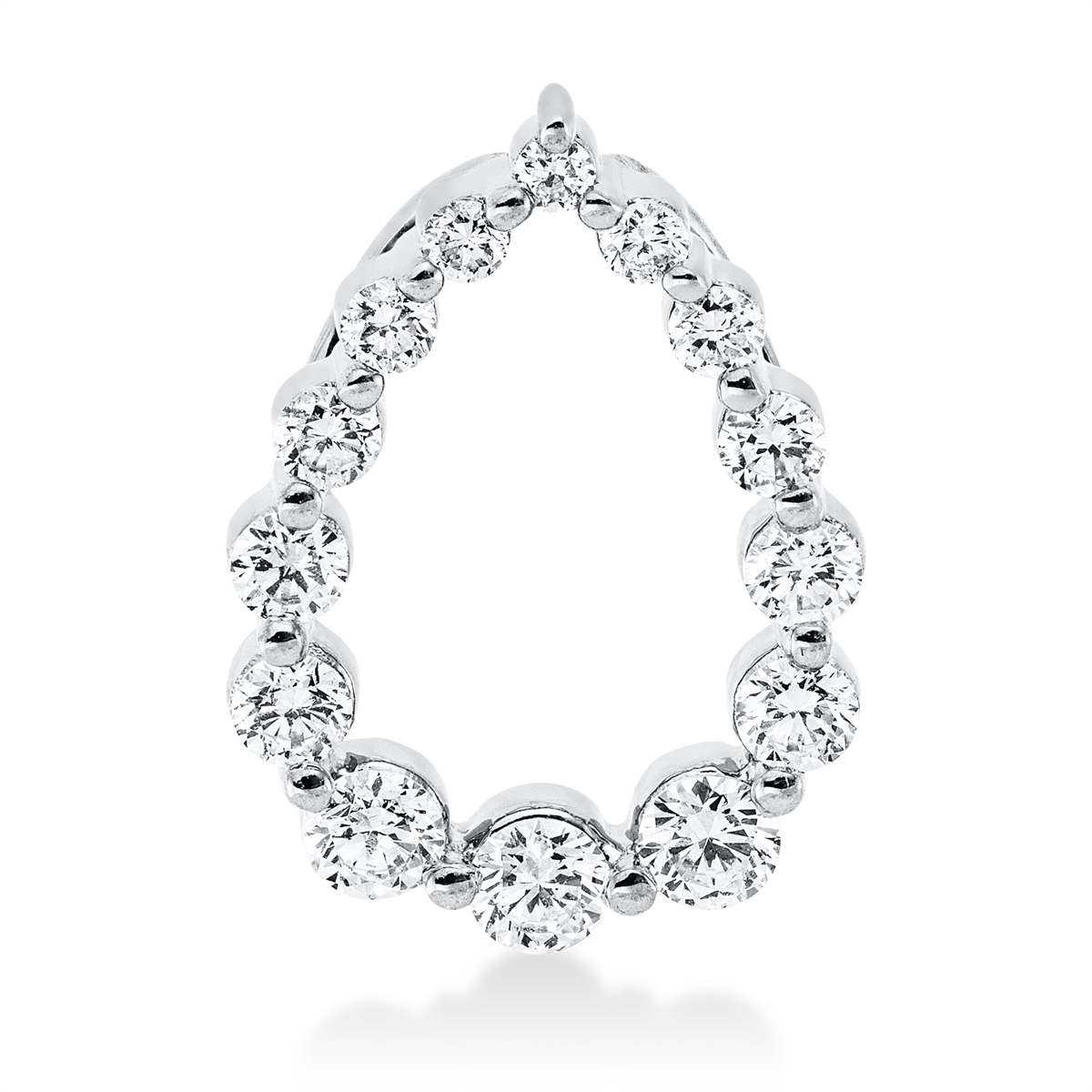 3H318W Anhänger Weißgold 18kt 0,36 Diamantschmuck mit 14 Diamanten - 3H318 – Bild 1