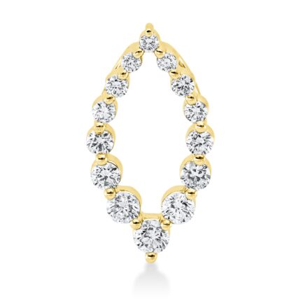 Anhänger Gelbgold 18kt 0,33 Diamantschmuck mit 14 Diamanten - 3H319