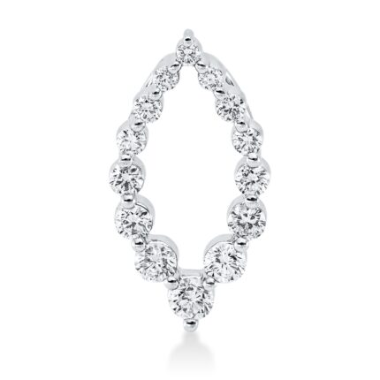 Anhänger Weißgold 18kt 0,33 Diamantschmuck mit 14 Diamanten - 3H319