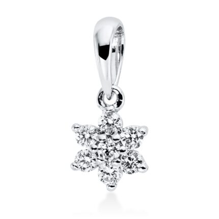 Anhänger Weißgold 18kt 0,08 Diamantschmuck mit 7 Diamanten - 3H334