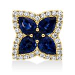 Anhänger Gelbgold 18kt 0,20 Diamantschmuck Farbstein 1,13 ct - 3H335